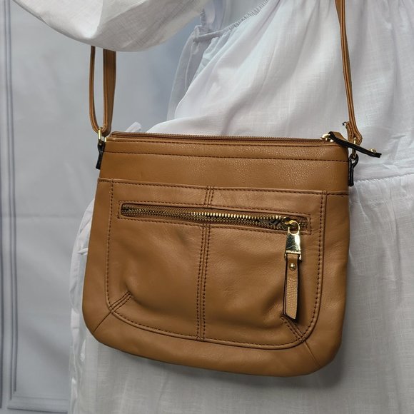 Tignanello Crossbody purse, Camel glove Leather - Picture 2 of 9